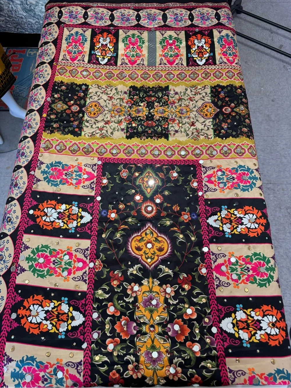 Silk mirror work dupatta/ shawl/ scarf
